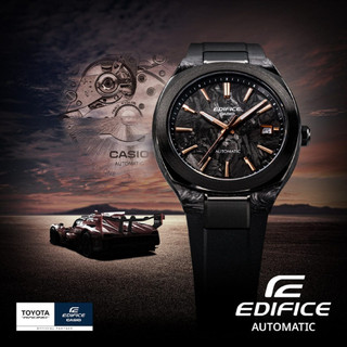 【EDIFICE】EFK-200系列 CASIO 鍛造碳面盤大三針機械錶/藍寶石水晶玻璃/38.8mm/公司貨