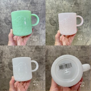 星巴克杯子/400ml翠綠粉色玉石美人魚鱗片玻璃馬克杯/2026經典