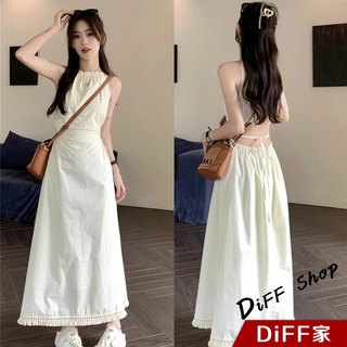 【DIFF】韓版法式海邊度假風露腰背心洋裝 長裙 連身裙 上衣 套裝 短袖上衣 短袖t恤 夏天女裝 短袖洋裝【S387】