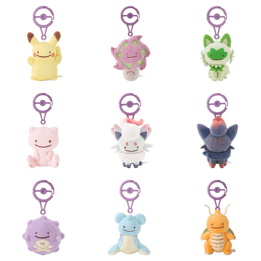 日本 Pokémon Center 百變怪變身系列 吊飾玩偶｜皮卡丘／快龍／拉普拉斯／新葉喵／索羅亞 等