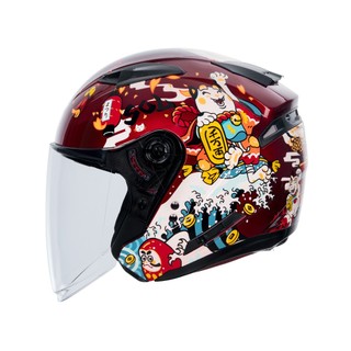 【SOL Helmets】SO-7E開放式安全帽 (招財貓 糖果紅/紅) ｜SOL安全帽官方商城