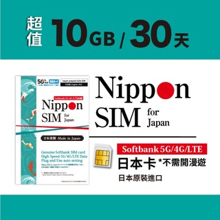 [日本5G/4G] Nippon SIM日本原生長效實體卡-SoftBank官方｜Gemini｜GPT｜熱點｜99％手機