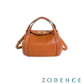 ZODENCE LUCY義大利植鞣革手提斜背燈籠包-小 經典駝