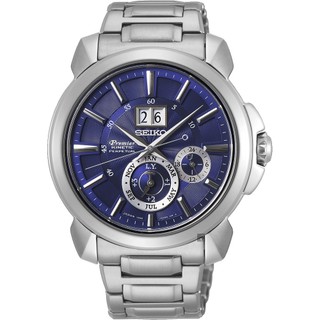SEIKO【盒損清倉價】SNP161J1《Premier人動電能自動追時萬年曆款》43mm/無原廠錶盒,保證書