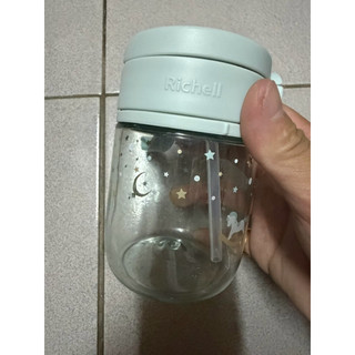 九成新 現貨 利其爾 [richell] Asta 幼兒吸管杯薄荷,200ml 韓國幼兒杯 嬰兒水壺
