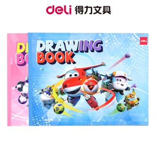 【Deli得力】Super Wings圖畫本/橫式/顏色隨機出貨/210x280mm/EN030｜兒童美勞 創作練習用紙