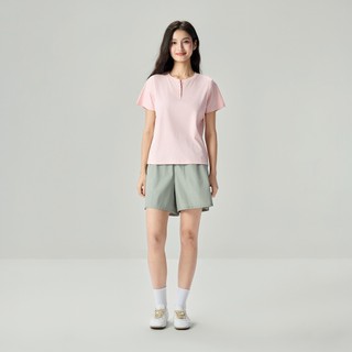 GIORDANO 女裝涼感輕盈全棉寬鬆短褲 05406272