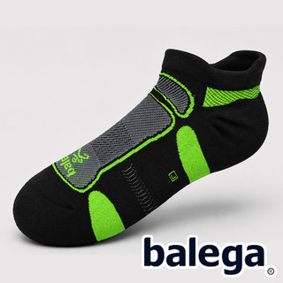 【BALEGA】南非Balega超輕量短筒襪『黑綠』BA4104