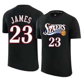 💥詹皇LeBron James詹姆斯短袖純棉T恤上衣💥NBA球衣76人七六人湖人隊運動籃球圓領衣服T-shirt男D28