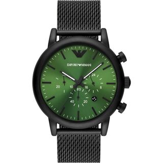 出清/ Emporio Armani 亞曼尼 男 簡約個性三眼計時腕錶(AR11470)