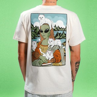 RIPNDIP HERE ALL ALONG TEE 米白色 短袖T恤 中指貓 台灣總代理-ALL