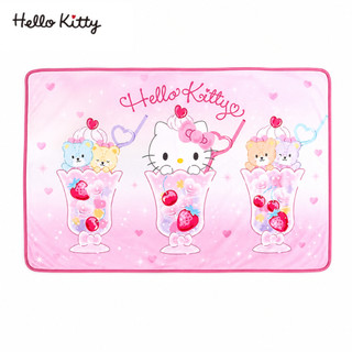 三麗鷗【SAS 日本限定】HELLO KITTY 凱蒂貓 Cream Soda 系列 折疊收納式 夏季涼毯 / 涼被