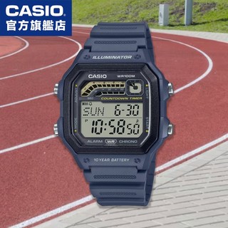 卡西歐 CASIO / WS-1600H-2A / 數位系列 (附錶盒) 10年電力運動錶【官方直營】