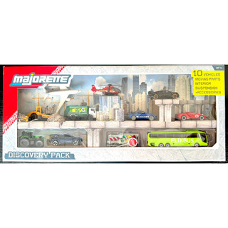 Majorette 城市探索套裝 10入禮盒 Discovery Pack 1:64 合金車 模型車 飛機巴士工程車