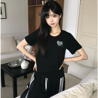 MUCENT SIERRA LEOPARD HEART SMALL LOGO 愛心豹紋短袖上衣 短T T恤