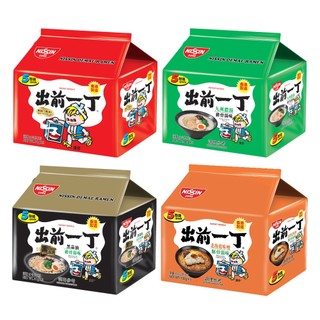【Nissin日清】出前一丁速食麵 5入/袋 (麻油味、黑蒜油豬骨濃湯味、北海道味噌豚骨湯味、九州濃湯豬骨湯味)