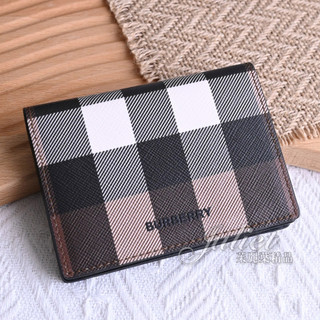 【茱麗葉精品】BURBERRY 8072739 經典英式格紋對開隨身卡夾.樺木棕 現貨在台