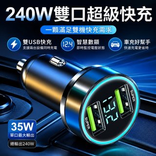現貨配送🚗雙口車用充電USB轉換器 數顯電壓 雙USB同時充電 車用充電器 12V/24V通用車充 點煙器快充頭