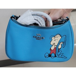 COACH x PEANUTS 聯名款 Teri Shoulder Bag Linus (CBM31) 藍 史奈德