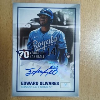 2021 Topps 70 Years of Baseball 皇家隊 Edward Olivares 親筆簽名卡