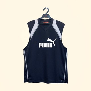 PUMA 黑色拼接灰大LOGO運動背心 商品號 O26082295