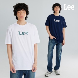 Lee 塗鴉LOGO短T 男 白 綠 深藍 LB602102