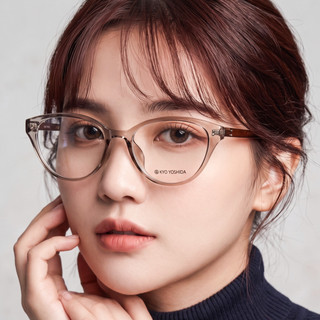 Kyo Yoshida 22985 吉田京眼鏡｜職人貓眼大框文藝塑鋼透明全框眼鏡 女生品牌眼鏡框【幸子眼鏡】