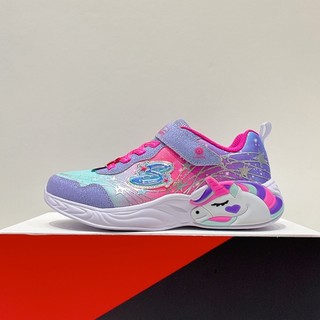 SKECHERS UNICORN DREAMS 中童 獨角獸 魔鬼氈 發光 電燈鞋 運動 休閒鞋 302299LLVHP