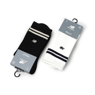 【NEW BALANCE】NB CREW 一雙入 中長襪 休閒 條紋 襪子 -AC0888WBK AC0888WSSV