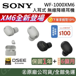 SONY 索尼 WF-1000XM6【聊聊再折】無線降噪入耳式耳機 12+6個月保固 公司貨 WF-1000XM5 升級