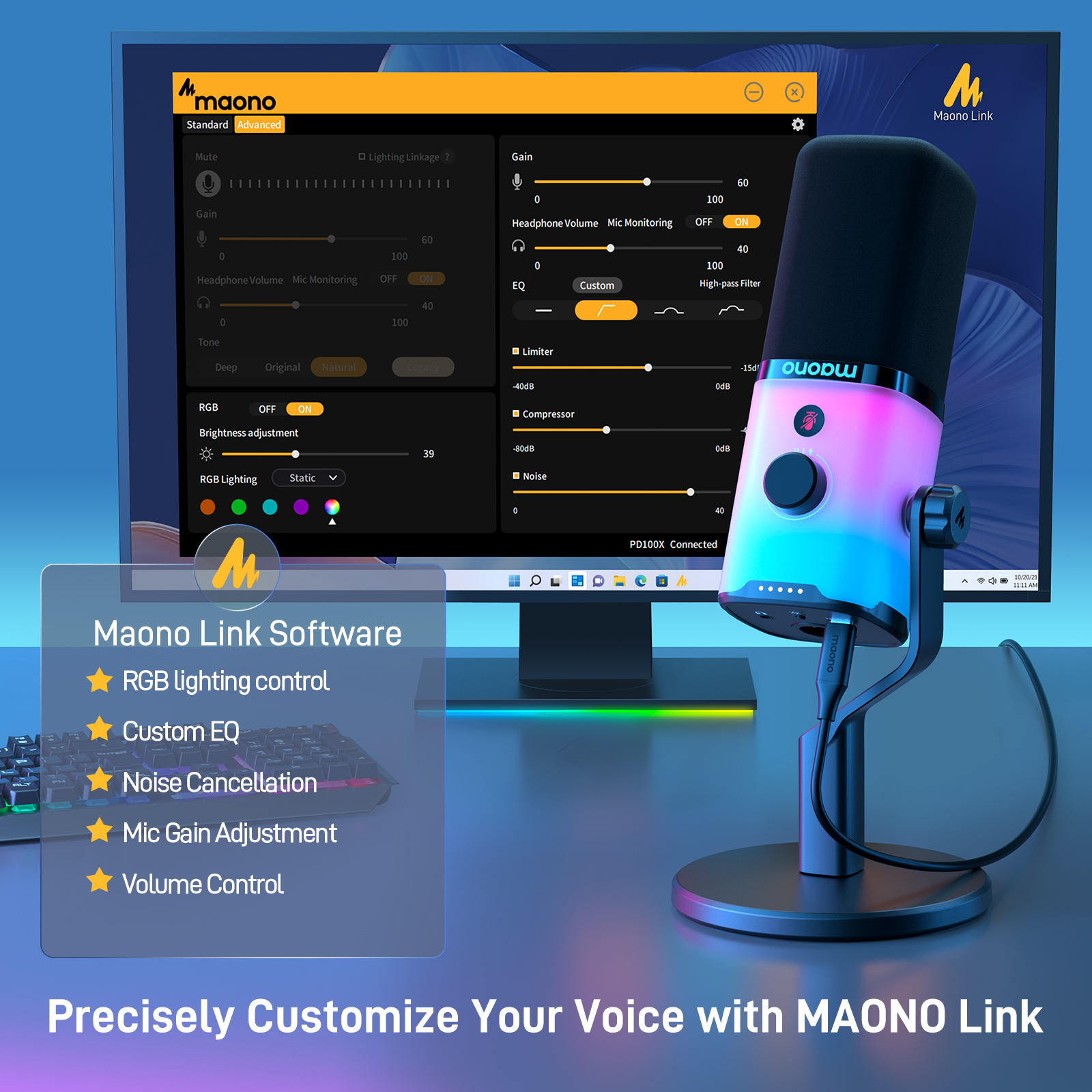 Maono PD100X USB/XLR 動圈麥克風