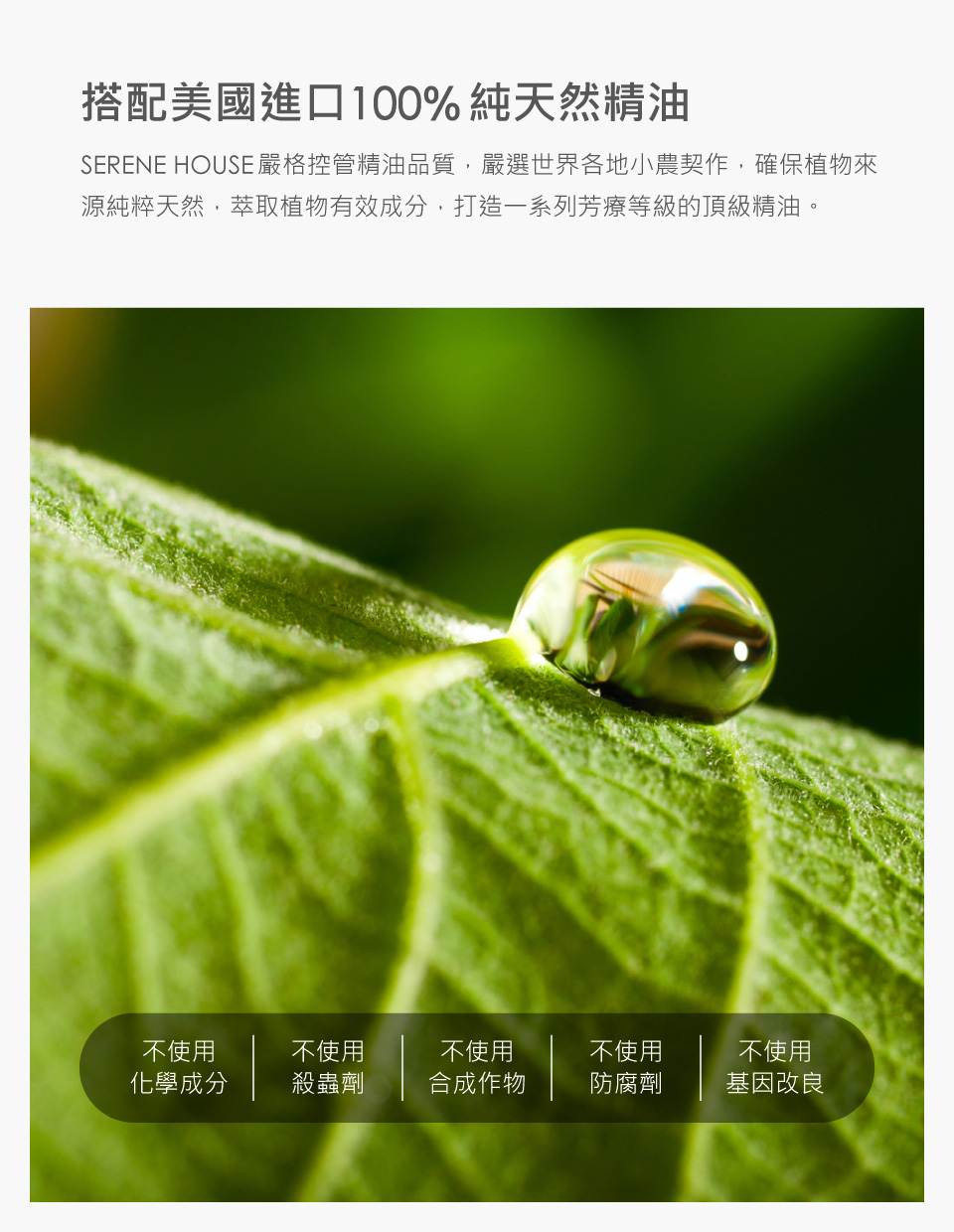 搭配美國進口100% 純天然精油