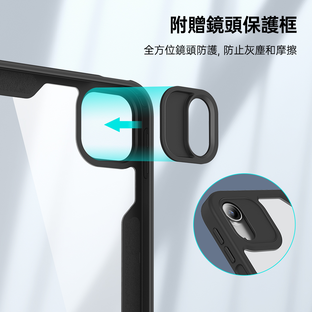 附贈鏡頭保護框全方位鏡頭防護, 防止灰塵和摩擦30