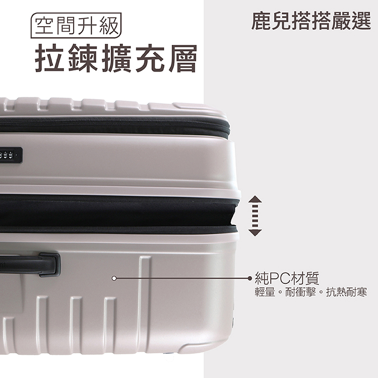 空間升級拉鍊擴充層鹿兒搭搭嚴選純PC材質輕量。耐衝擊。抗熱耐寒