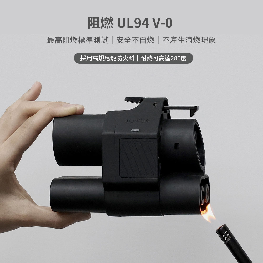 阻燃 UL94V-0最高阻燃標準測試|安全不自燃|不產生滴燃現象採用高規尼龍防火料|耐熱可高達280度