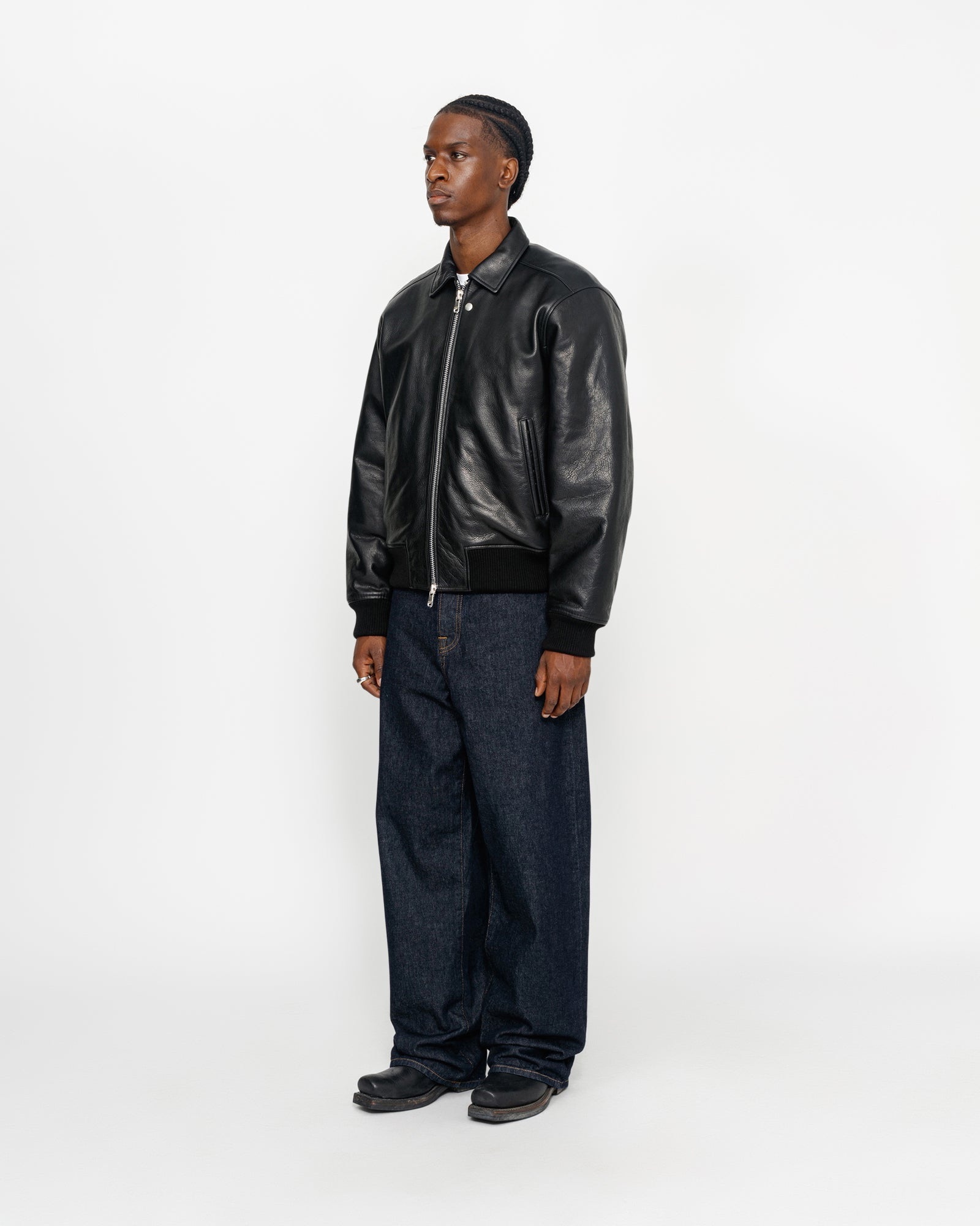 車庫服飾】Stussy LEATHER FLIGHT JACKET / 皮革飛行外套