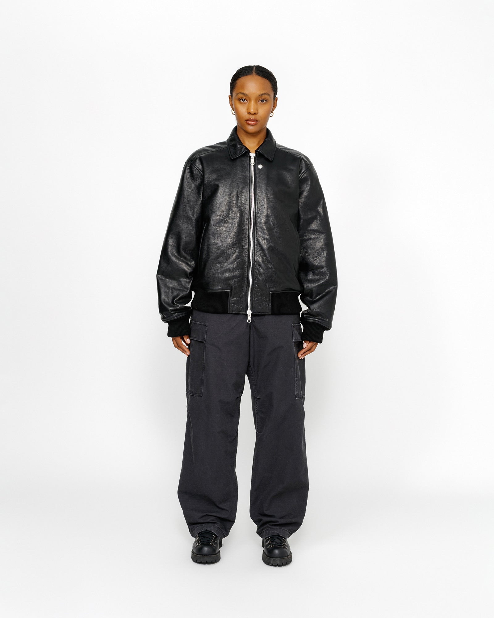 車庫服飾】Stussy LEATHER FLIGHT JACKET / 皮革飛行外套