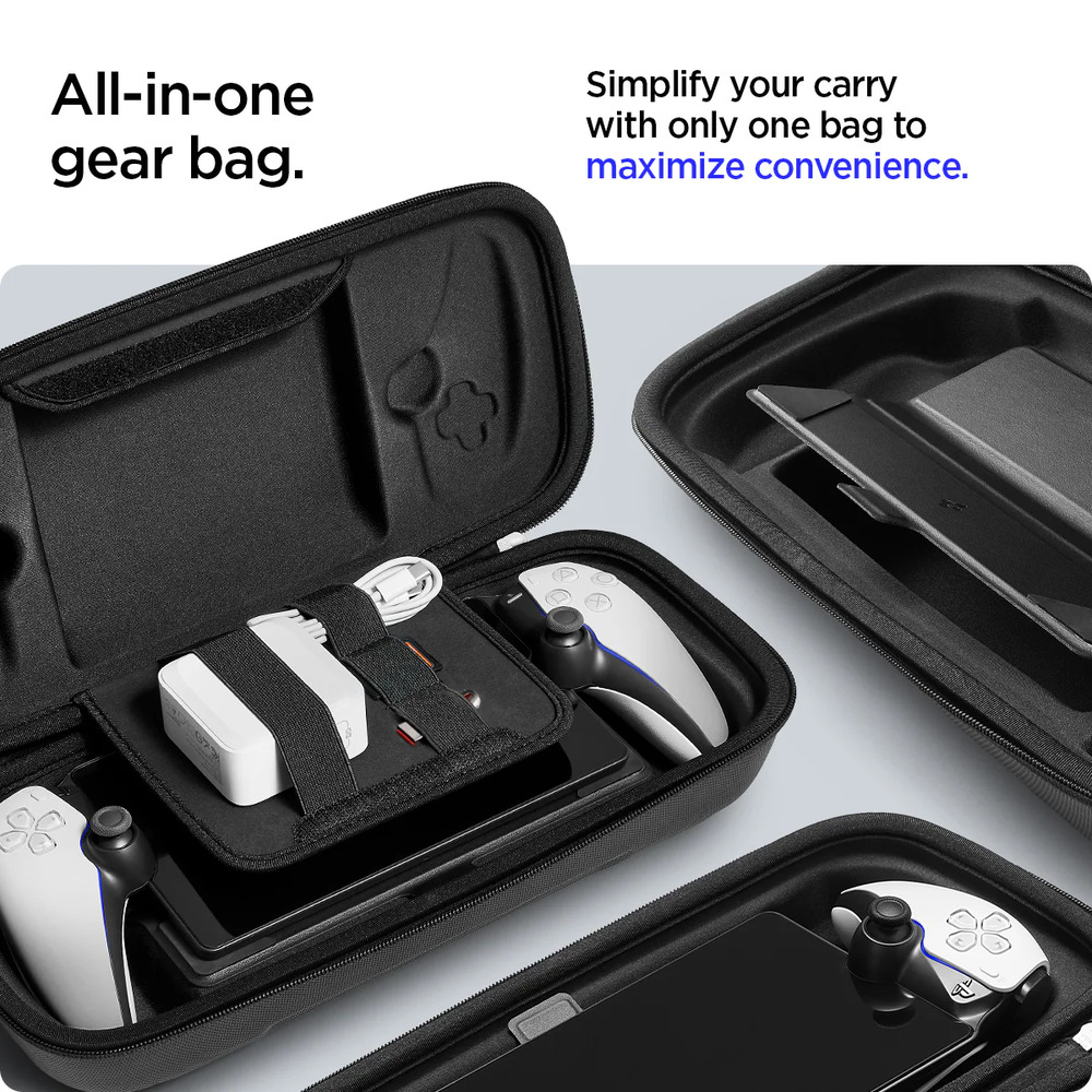 All-in-onegear bag.Simplify your carrywith only one bag tomaximize convenience.