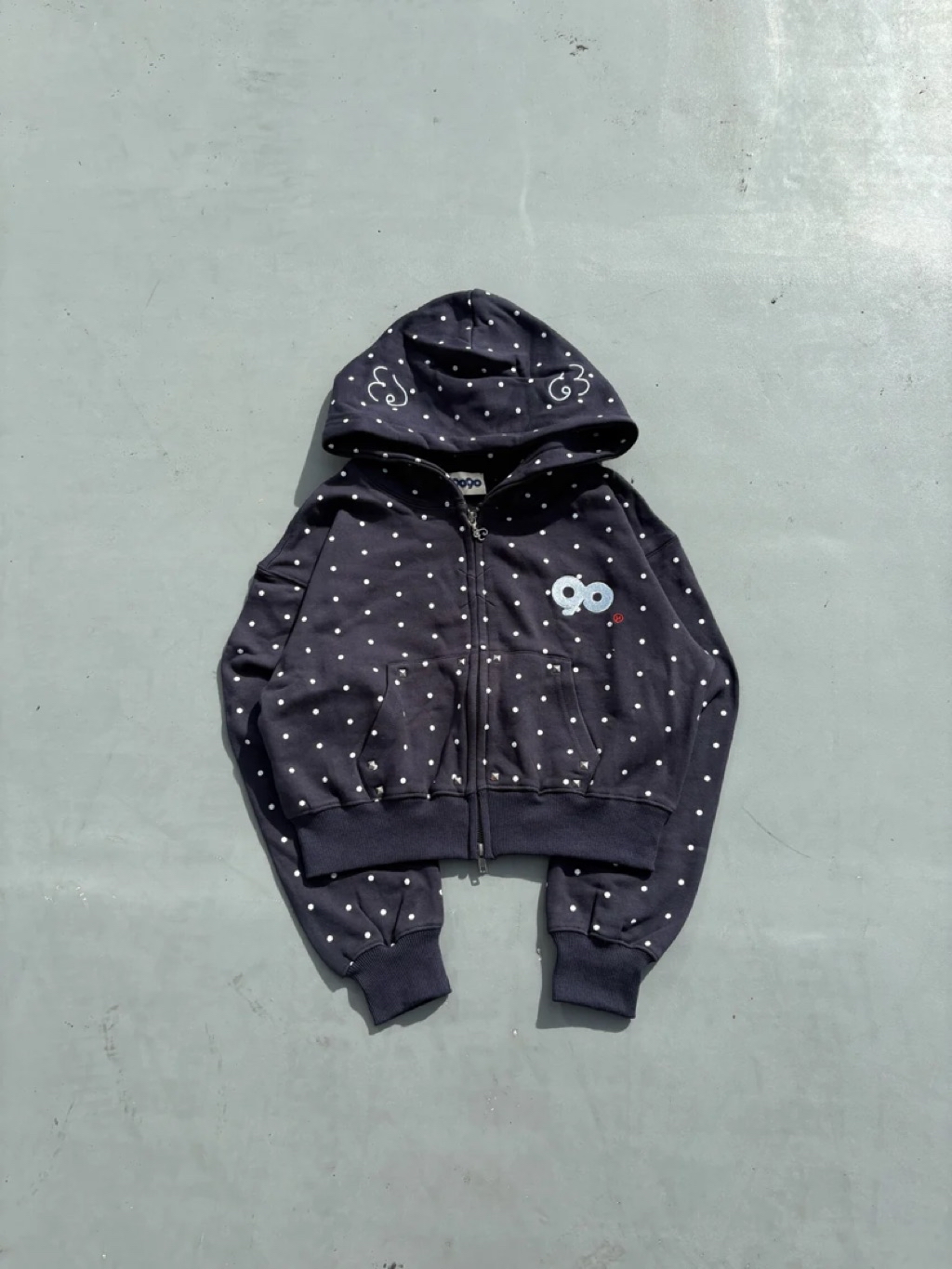 9090 Angel Dot Zip Hoodie
