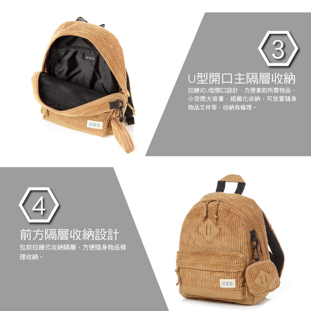 4前方隔層收納設計包前拉鍊式收納隔層,方便隨身物品條理收納。3U型開口主隔層收納拉鍊式U型開口設計,方便拿取所需物品,小空間大容量,組織化收納,可放置隨身物品文件等,收納有條理。
