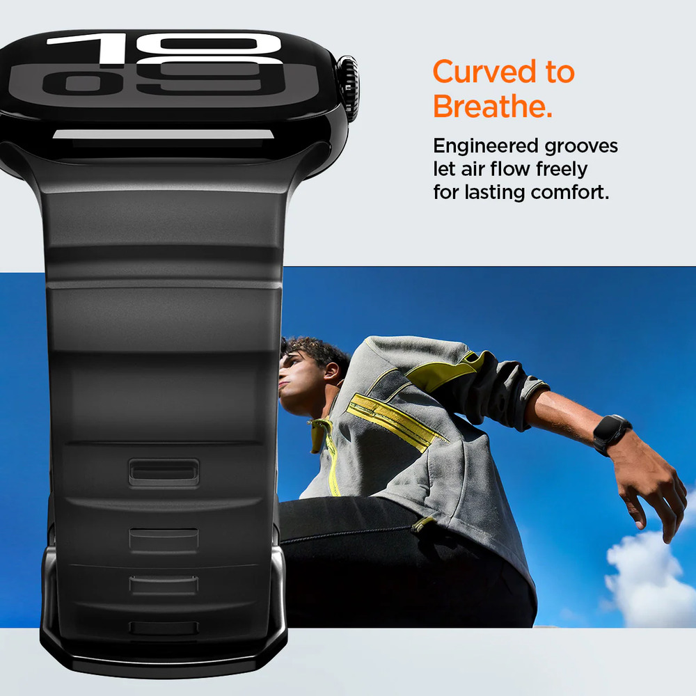 Curved toBreathe.Engineered grooveslet air flow freelyfor lasting comfort.