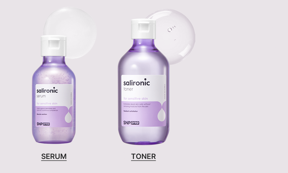 salironicserumfor sensitive       salironictonerfor sensitive   skin    from  skin SNP prepSERUMSNP prepTONER
