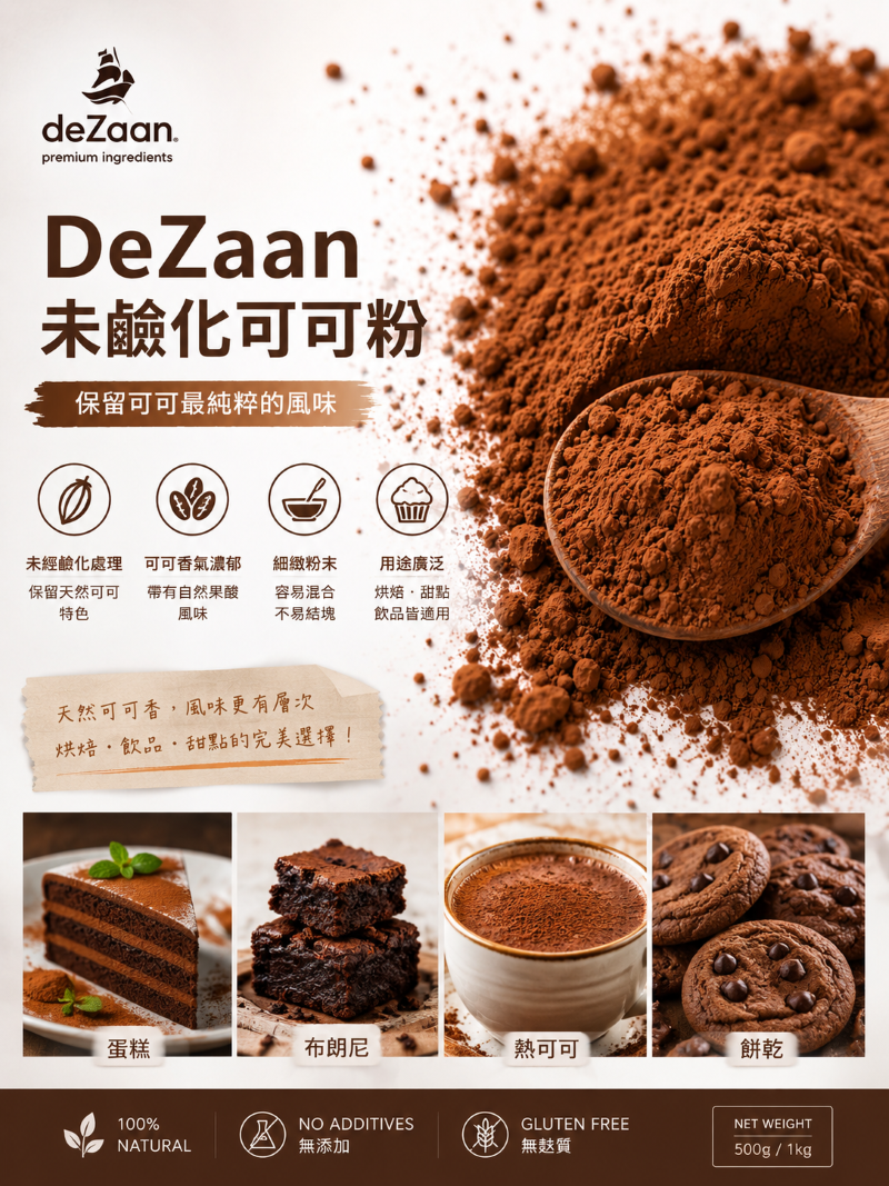 DeZaan 未鹼化可可粉