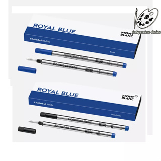 德國 MONTBLANC 萬寶龍 鋼珠筆筆芯 皇室藍寶 藍 2支入 M / F