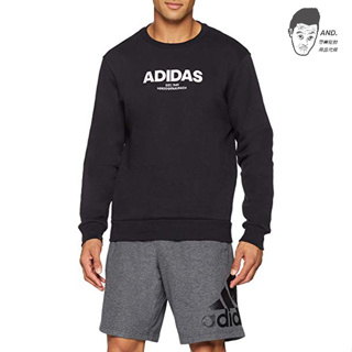 【AND.】ADIDAS ESSENTIALS SWEATSHIRT 黑色 長袖T 刷毛 男款 CZ9075