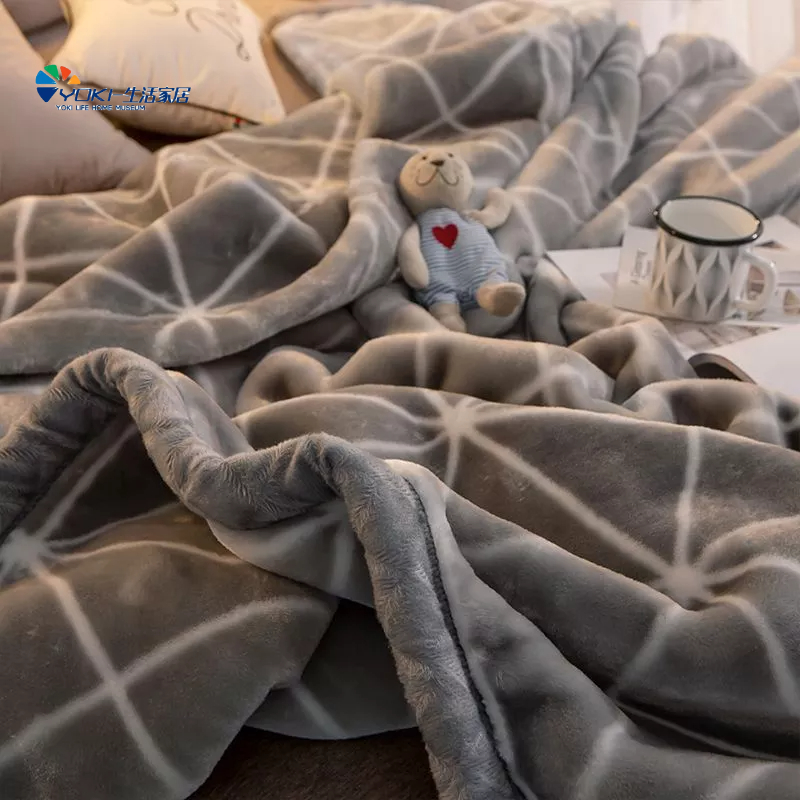 【YoKi-家居】毛毯 法蘭絨 暖暖被 法蘭絨毛毯 羊羔絨毛毯 加厚拉舍爾雙層毛毯子空調被子冬季床單被子單人學生宿舍床上