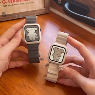 Apple Watch 馬卡龍 磁吸錶帶 矽膠錶帶 iwatch8 7 SE 6 40 44 41mm 女士手錶 錶帶i