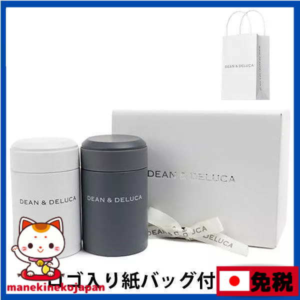 日本 DEAN ＆ DELUCA  湯品保溫杯 白色/深灰 2件禮品組 附紙袋