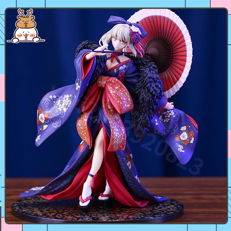 Fate系列 saber 和服黑 花魁 Fate/stay night 劇場版 擺件 禮物