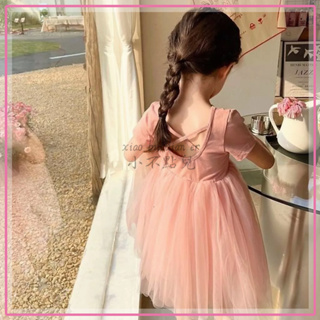 ✨小不點兒✨女童洋裝 夏季連衣裙 新款兒童洋氣寶寶甜美網紗蓬蓬小公主裙(90cm-150cm)